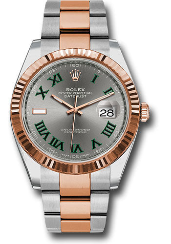 Rolex Steel & Eose Gold Datejust 41 Wimbldeon Oyster