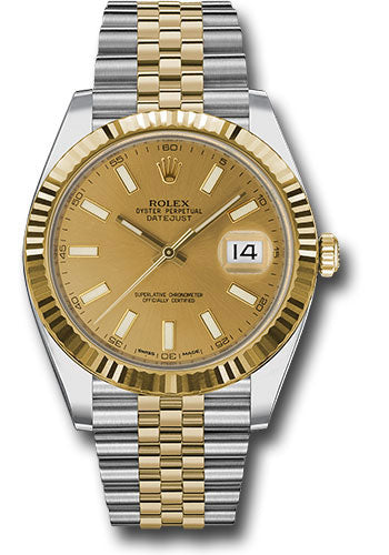 Rolex Steel & Yellow Gold Datejust 41 Champagne Index Jubilee