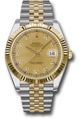 Rolex Steel & Yellow Gold Datejust 41 Champagne Diamond Jubilee