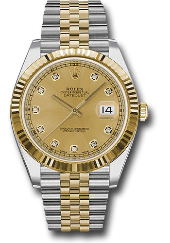 Rolex Steel & Yellow Gold Datejust 41 Champagne Diamond Jubilee