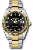 Rolex Steel & Yellow Gold Datejust 41 Black Diamond Oyster