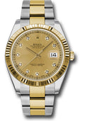 Rolex Steel & Yellow Gold Datejust 41 Champagne Diamond Oyster