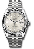 Rolex Stainless Steel & White Gold Datejust 41 Silver Index Jubilee