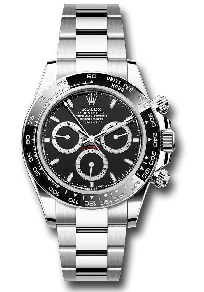 Rolex Steel Daytona 126500 Black Dial Black Ceramic Oyster