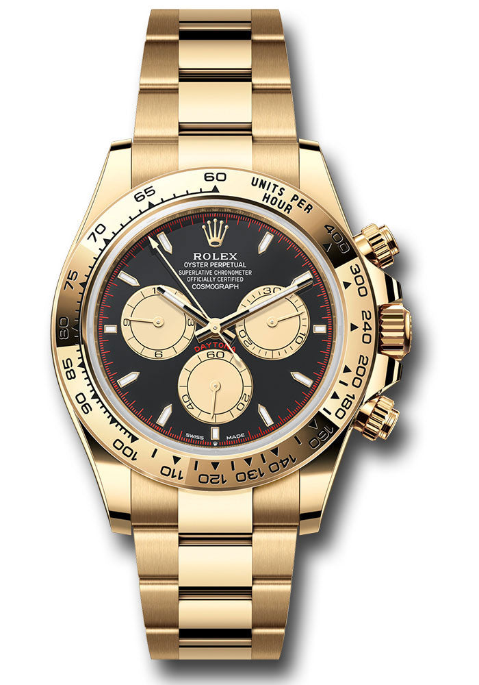 Rolex Yellow Gold Daytona Black & Champagne Dial Oyster