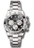 Rolex White Gold Daytona Black Diamond Oyster