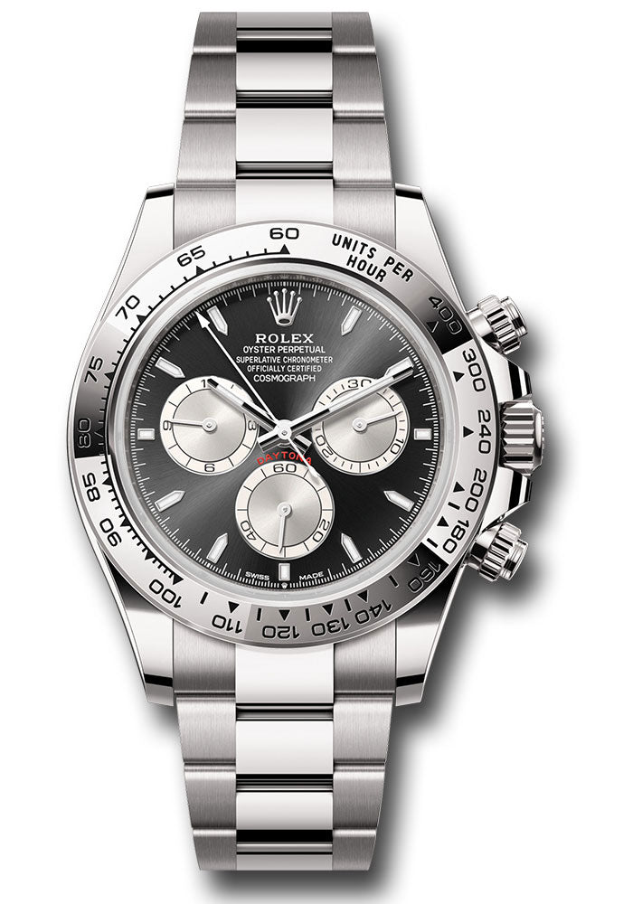 Rolex White Gold Daytona Black Index Oyster