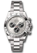 Rolex White Gold Daytona Silver Index Oyster