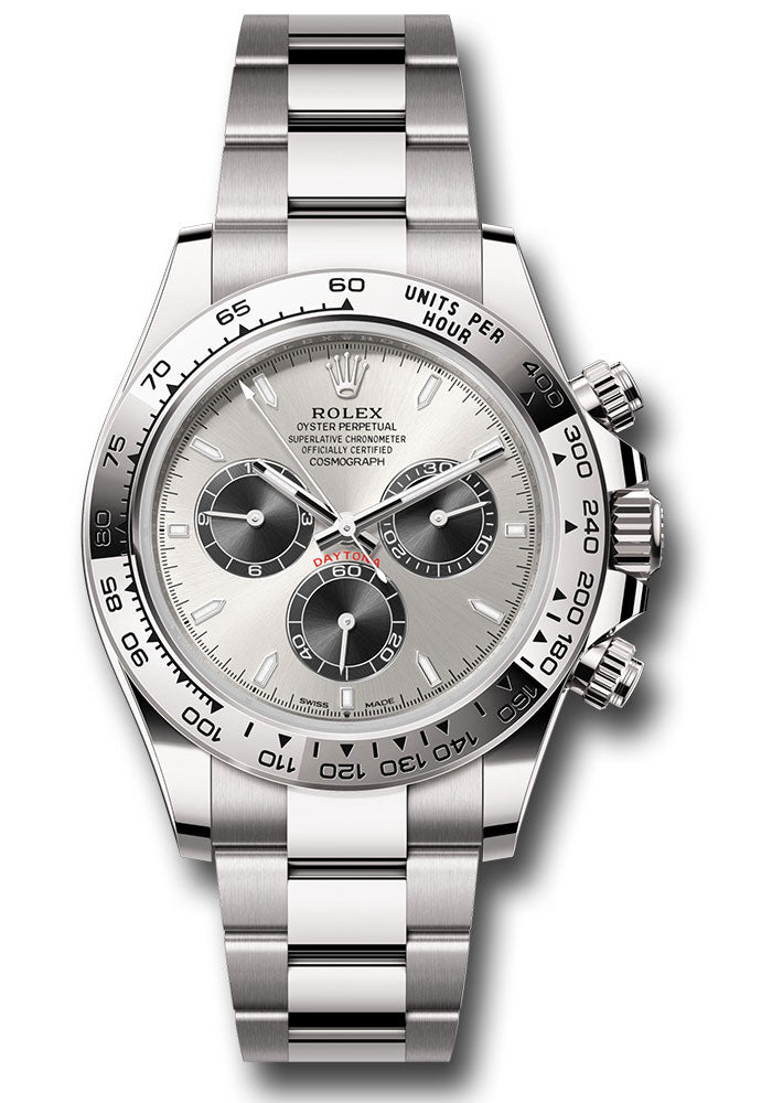 Rolex White Gold Daytona Silver Index Oyster