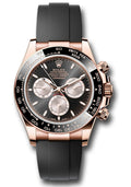 Rolex Everose Gold Daytona Black & Sundust Dial Oysterflex