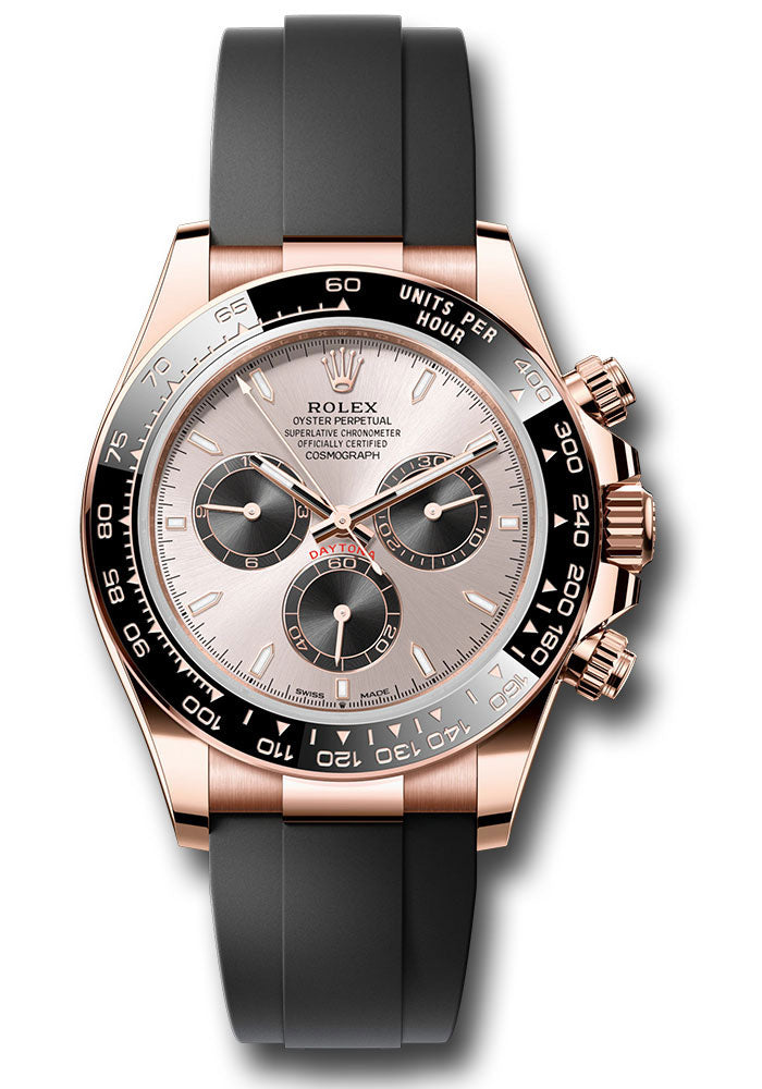 Rolex Everose Gold Daytona Sundust & Black Dial Oysterflex