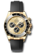 Rolex Yellow Gold Daytona Gold and Black Index Oysterflex