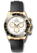 Rolex Yellow Gold Daytona White Index Oysterflex Strap