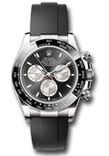 Rolex White Gold Daytona Black Index Oysterflex