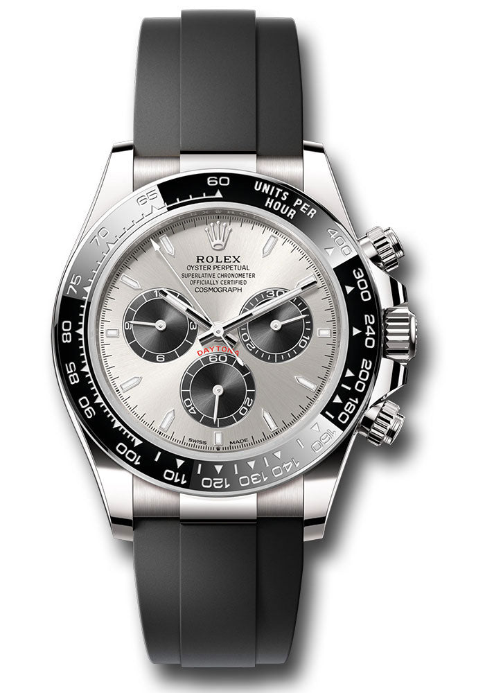 Rolex White Gold Daytona Silver Index Oysterflex