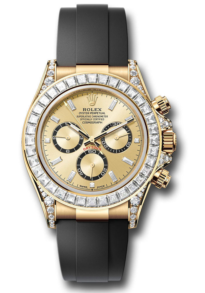 Rolex Yellow Gold Daytona Gold Diamond Diamond Bezel Diamond Lugs Oysterflex