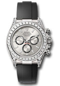 Rolex White Gold Daytona Silver Diamond Diamond Bezel Diamond Lugs