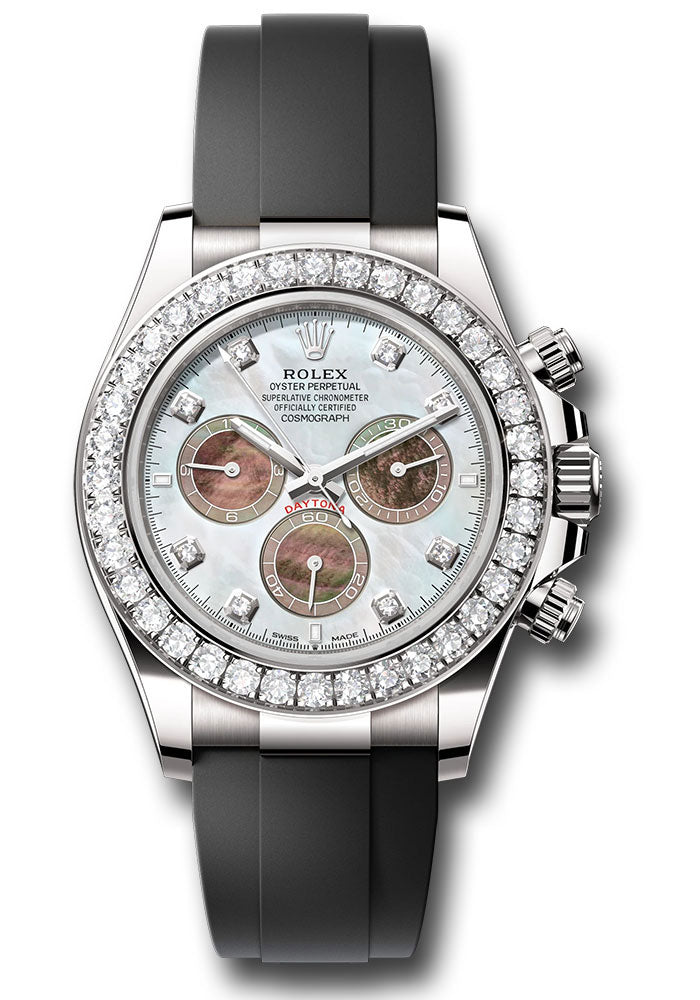 Rolex White Gold Daytona Mother Of Pearl Diamond Diamond Bezel Diamond Lugs
