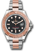 Rolex Stainless Steel and Everose Gold Yacht-Master 40 Black Dial