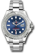 Rolex Stainless Steel and Platinum Yacht-Master 40 Blue Dial