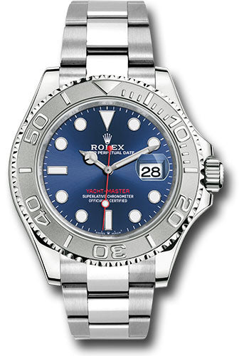 Rolex Stainless Steel and Platinum Yacht-Master 40 Blue Dial