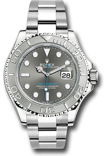 Rolex Stainless Steel and Platinum Yacht-Master 40 Dark Rhodium Dial