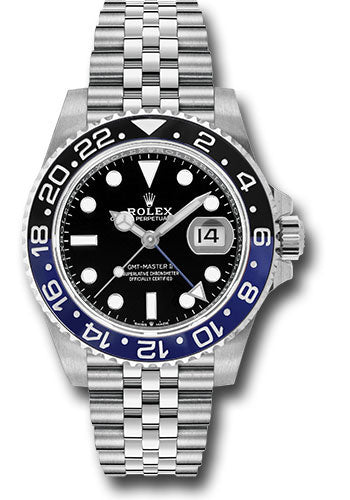 Rolex GMT Master II 126710 Black Dial Blue & Black Batman Bezel Jubilee