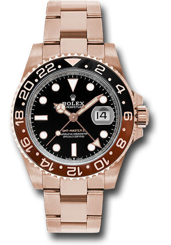 Rolex Everose Gold GMT Master II 40 Black & Brown Bezel Oyster
