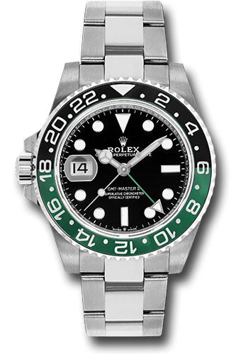 Rolex GMT Master II 126720 Black Dial Green & Black Sprite Bezel Oyster