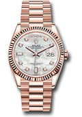 Rolex 18K Rose Gold Day-Date 36 Mother Of Pearl Diamond