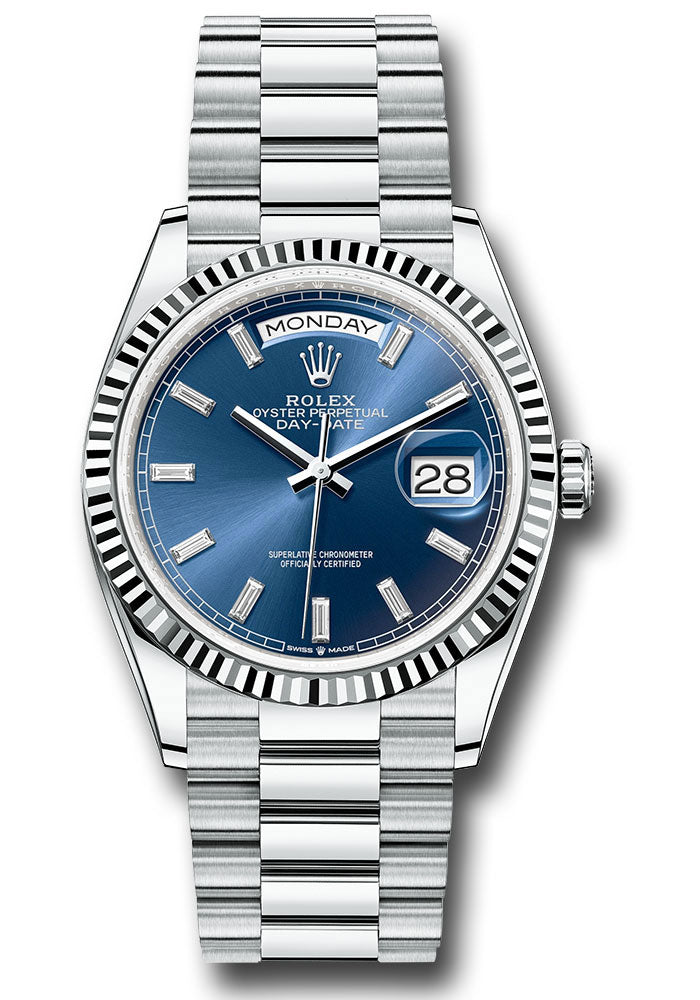 Rolex Platinum Day-Date 36 Blue Diamond