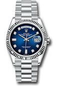 Rolex Platinum Day-Date 36 Blue Ombre Diamond