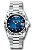 Rolex Platinum Day-Date 36 Blue Ombre Roman