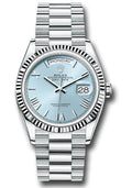 Rolex Platinum Day-Date 36 Ice Blue Roman Numeral Dial