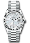 Rolex Platinum Day-Date 36 Mother Of Pearl Baguette Diamond