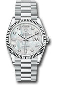 Rolex Platinum Day-Date 36 Mother Of Pearl Diamond Dial