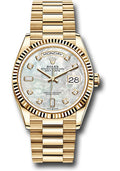 Rolex 18K Yellow Gold Day-Date 36 Mother Of Pearl Diamond