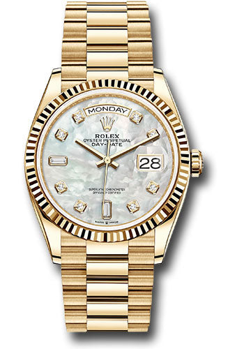 Rolex 18K Yellow Gold Day-Date 36 Mother Of Pearl Diamond