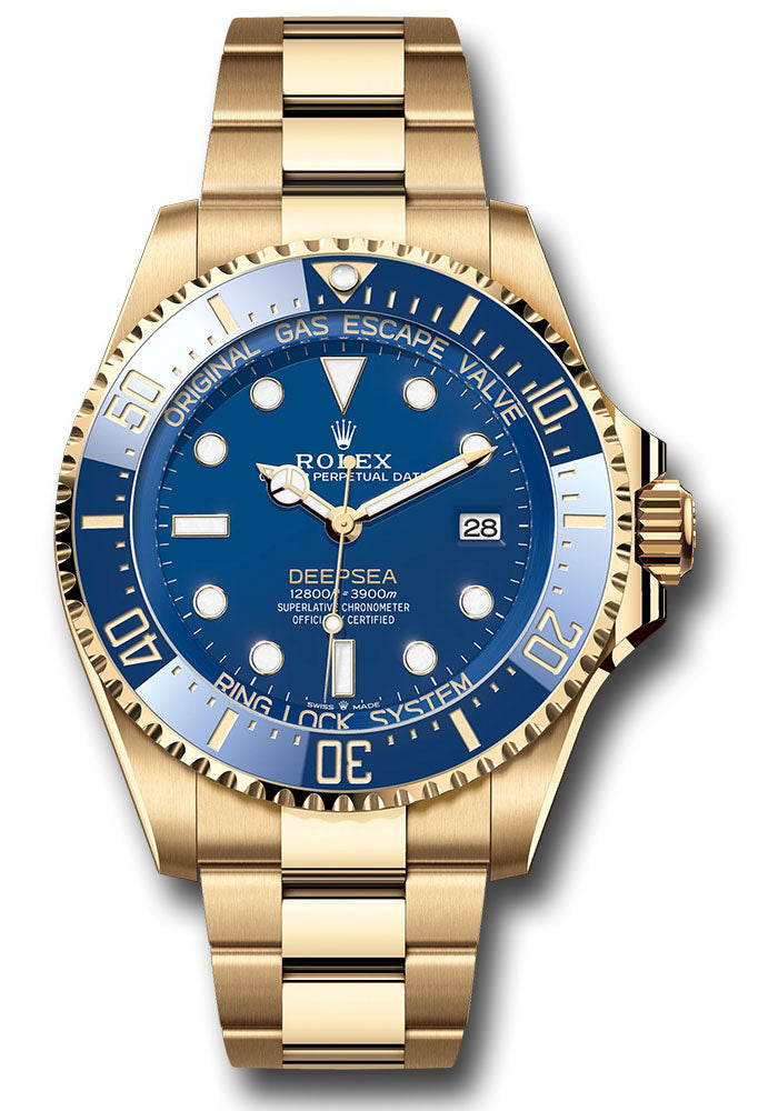 Rolex 18K Yellow Gold Deepsea Watch Blue Dial