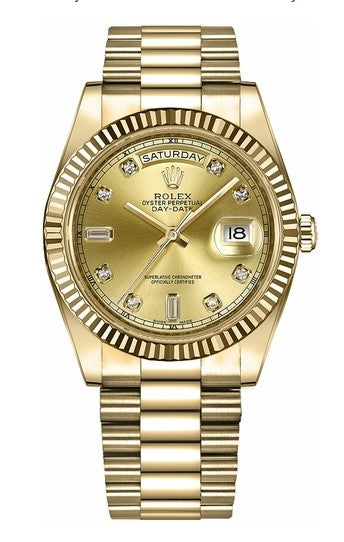 Rolex Yellow Gold Day-Date 41 Champagne Diamond