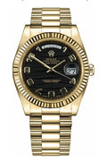 Rolex Yellow Gold Day-Date 41 Black Wave Arabic