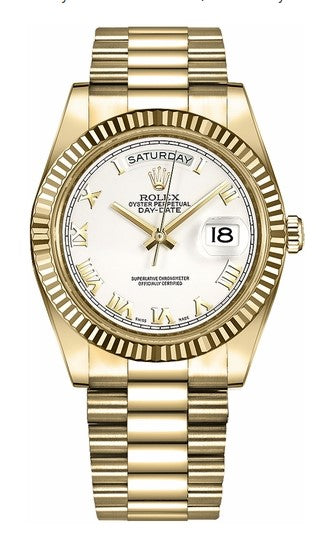 Rolex Yellow Gold Day-Date 41 White Roman
