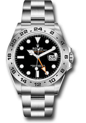 Rolex 42mm Oyster Perpetual Explorer II Stainless Steel Oyster Band Black Dial & Tachymeter Style Bezel