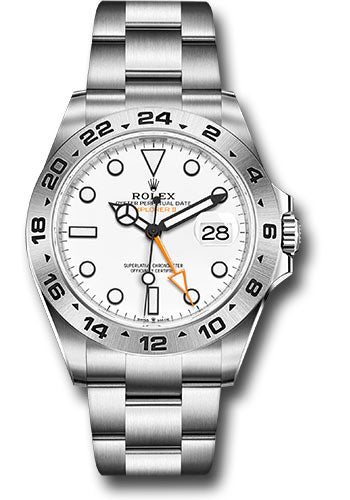 Rolex 42mm Oyster Perpetual Explorer II Stainless Steel Oyster Band White Dial & Tachymeter Bezel
