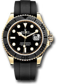 Rolex Yellow Gold Yacht-Master 42 Black Dial Oysterflex