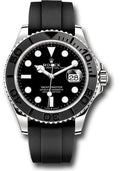 Rolex White Gold Yacht-Master 42 Black Dial Oysterflex