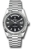 Rolex Platinum Day-Date 40 Black Diamond