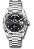 Rolex Platinum Day-Date 40 Black Index