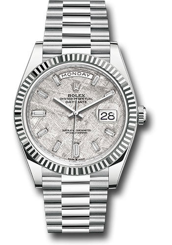 Rolex Platinum Day-Date 40 Meteorite Diamond