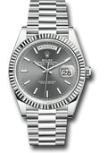 Rolex Platinum Day-Date 40 Slate Index